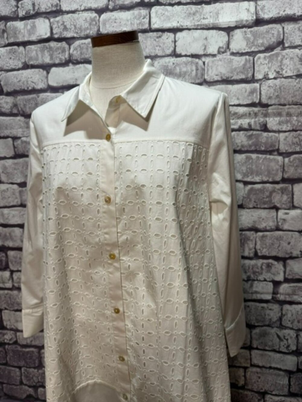 Wynne Collection White A-Line Tunic Size L - Picture 2 of 9